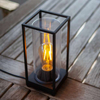Stołowa LAMPA zewnętrzna FLAIR 6588801012 Lutec ogrodowa OPRAWA metalowa klatka outdoor IP44 czarna przezroczysta