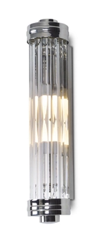Kinkiet LAMPA ścienna FLORENCE W0241 okrągła szklana glamour chrom przezroczysta OUTLET