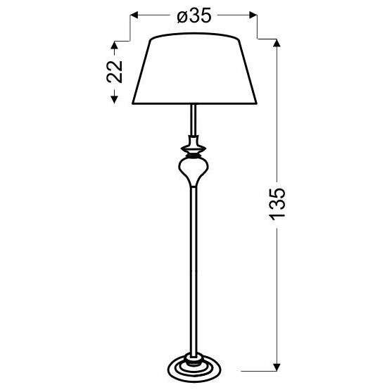 Stojąca lampa GILLENIA 51-11947 abażurowa klasyczna szara