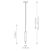 Lampa zwieszana Cumberland QN-CUMBERLAND-1P-BK LED 10W 3000K czarny