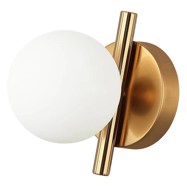Ścienny kinkiet Reverso WL-5622-1-BRO-W szklany mosiądz