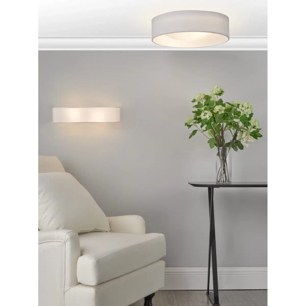 Prostokątny kinkiet do salonu Ronda RON092 podłużny beżowy