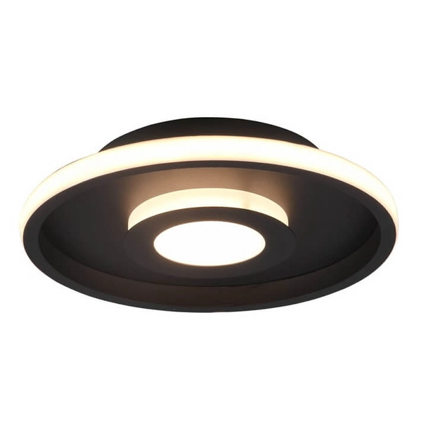 Łazienkowy plafon ASCARI 680810332 Trio LED 28W 3000K IP44 czarny biały