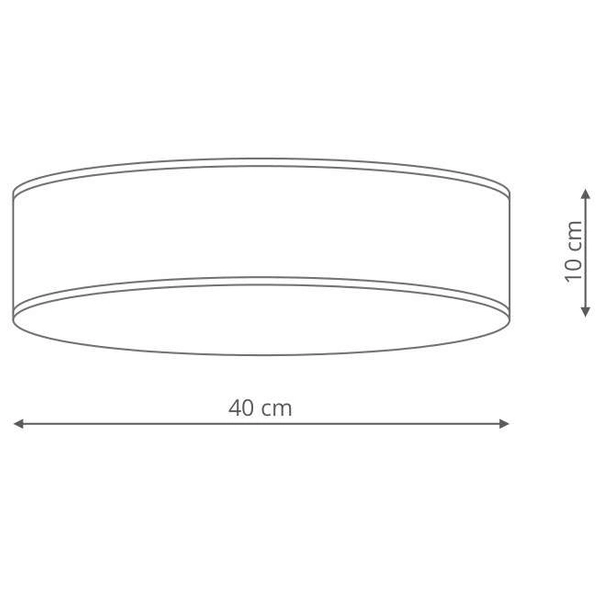Okrągła LAMPA sufitowa ALTO LP-81008/3C BK Light Prestige plafon abażurowy okrągły czarny
