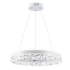 Wisząca lampa ring Frozi 31-35547 LED 32W 3000K kryształowa biała
