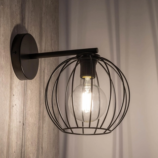 Okrągły kinkiet czarny Madam 32373 ścienna lampa do przedpokoju