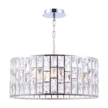 Wisząca LAMPA glamour GELID MOD184-PL-04-CH Maytoni kryształowa OPRAWA okrągły ZWIS crystals przezroczyste chrom