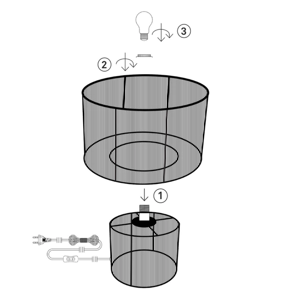 Lampa stołowa do sypialni Soga 108769 Markslojd juta naturalna