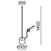 Prosta lampa podłogowa Flow MOD147FL-L20BSK1 mosiądz