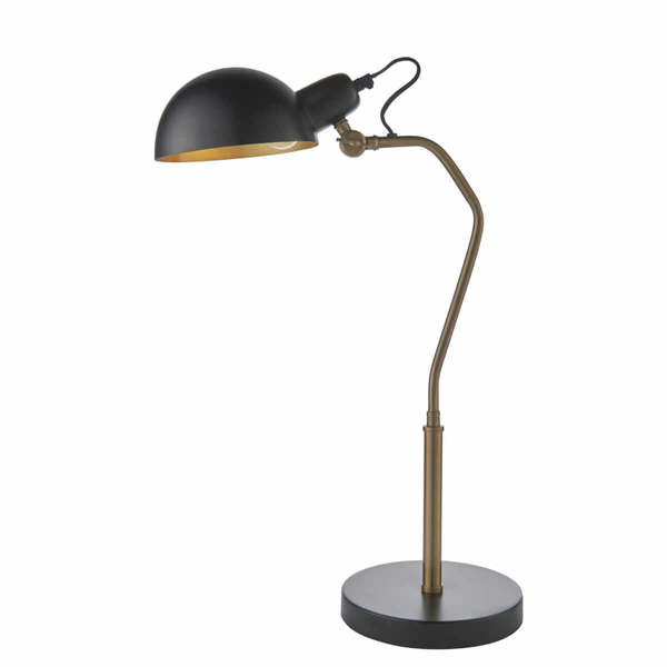 Biurkowa lampka do gabinetu Largo 95478 Endon aluminiowa czarna mosiężna