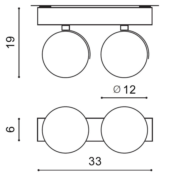 Sypialniana lampa sufitowa Jerry AZ1370 ruchome reflektorki czarna