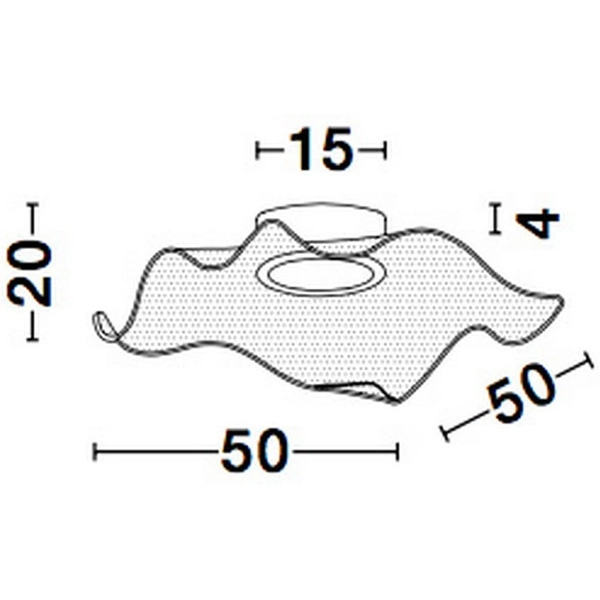 Modernistyczna LAMPA sufitowa CALI LE41369 Luces Exclusivas metalowa OPRAWA plafon LED 31W 3000K falująca meduza złota