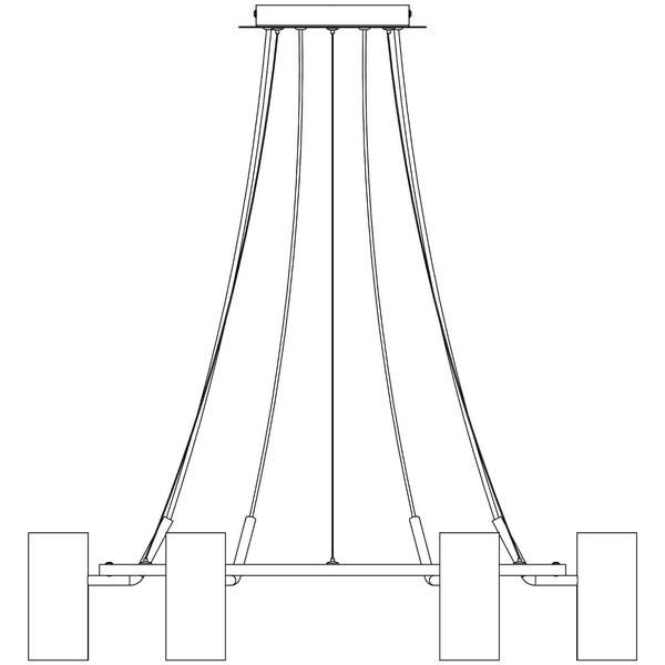 Lampa wisząca PORTO 107357 Markslojd ring metalowy tuby czarne