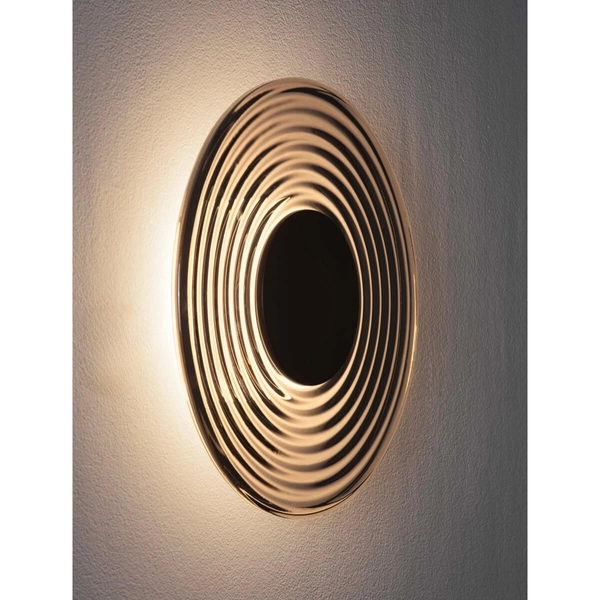 Okrągły kinkiet ścienny BERMUDEZ LE44930 LED 8W 3000K srebrny przydymiony