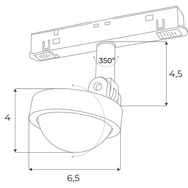 Reflektorek magnetyczny Magnetic M0018Z LED 8W 2700-5000K czarny
