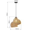 Skandynawska lampa wisząca Shella LP-1806/1P 40cm eko drewniana beżowa