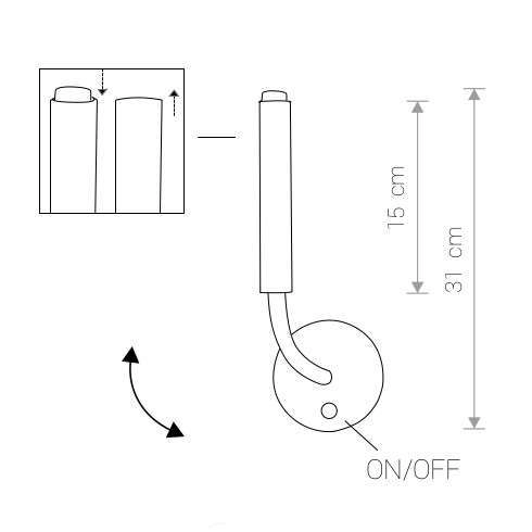 Kinkiet LAMPA ścienna STALACTITE 8351 Nowodvorski elastyczna OPRAWA tuba na peszlu regulowana sopel czarny