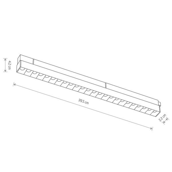 Oprawa szyny magnetycznej 1-fazowej Focus 10643 Nowodvorski LED 15W 4000K liniowa czarna