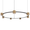 Jadalniana wisząca lampa Kodo 5 41330 ring sople czarny złoty