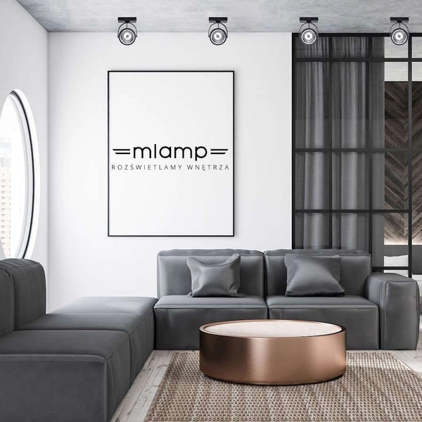 Natynkowa LAMPA sufitowa LUGAR ML5704 Milagro okrągła OPRAWA metalowy spot reflektorek regulowany czarny