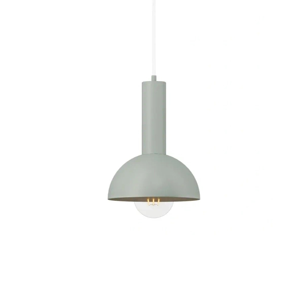 Szałwiowa lampa wisząca VITRUM 1xE27 do sypialni kopuła 41555
