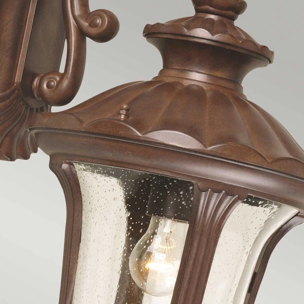 Lampa retro na elewację Chicago CC2-M Elstead zwis metal brązowy