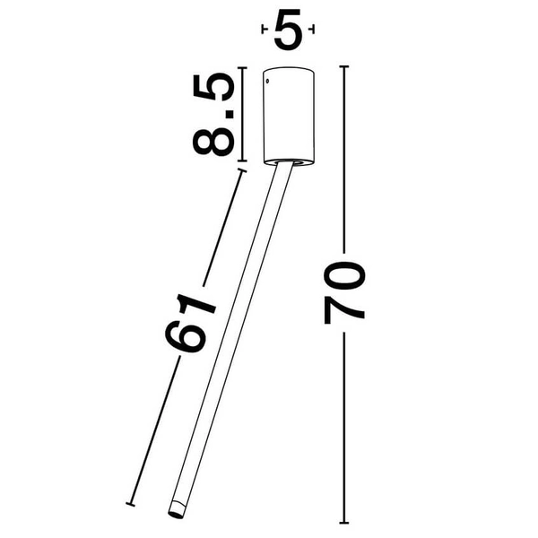 Natynkowa lampa z regulacją ABAPO LE44698 LED 4W 3000K sufitowa rurka biały