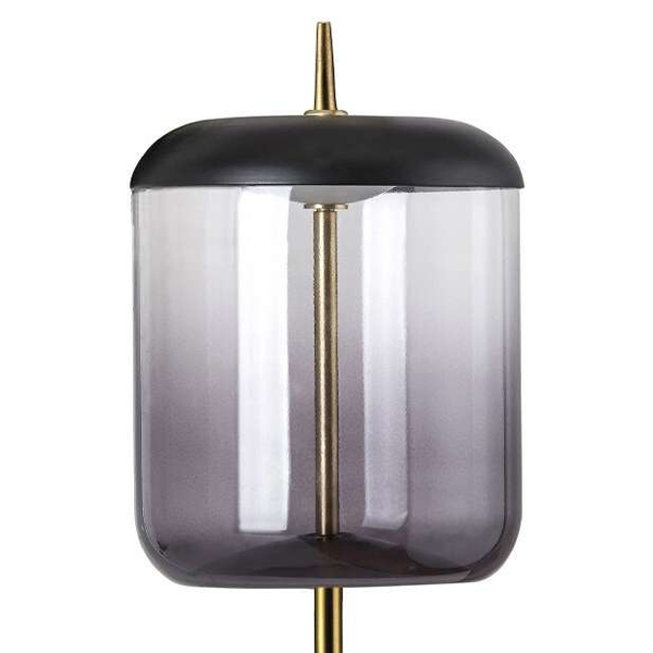 Stołowa LAMPA stojąca DELICE 5026 Rabalux szklana LAMPKA biurkowa skandynawska LED 6W 4000K czarna przydymiona