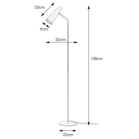 Stojąca LAMPA podłogowa PEAK 107900 Markslojd metalowa OPRAWA regulowana tuba czarna