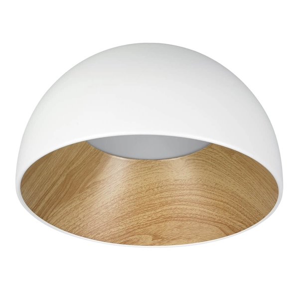 Skandynawska lampa sufitowa Padella ST-9493C/A white Step LED 18W 3000K biała drewno