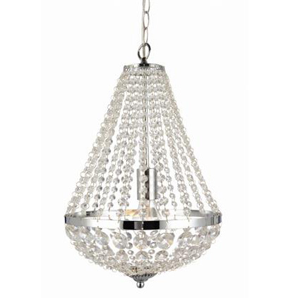 Wisząca lampa pałacowa Granso 104889 kryształki salonowe chrom