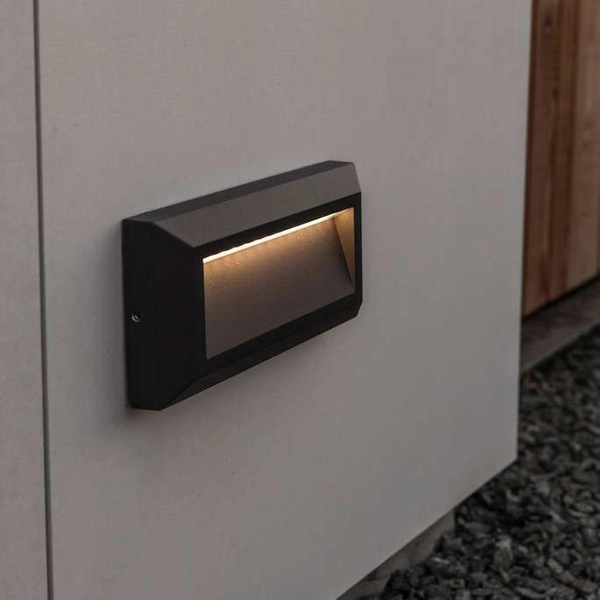 Elewacyjna LAMPA ogrodowa HELENA 5191602118 Lutec metalowa OPRAWA outdoor LED 10W 4000K ścienna IP54 szara