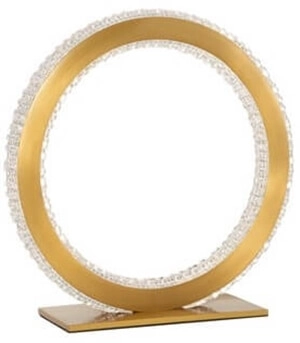 Stołowa lampa glamour Monte ring crystal LED 20W 3000K złoty