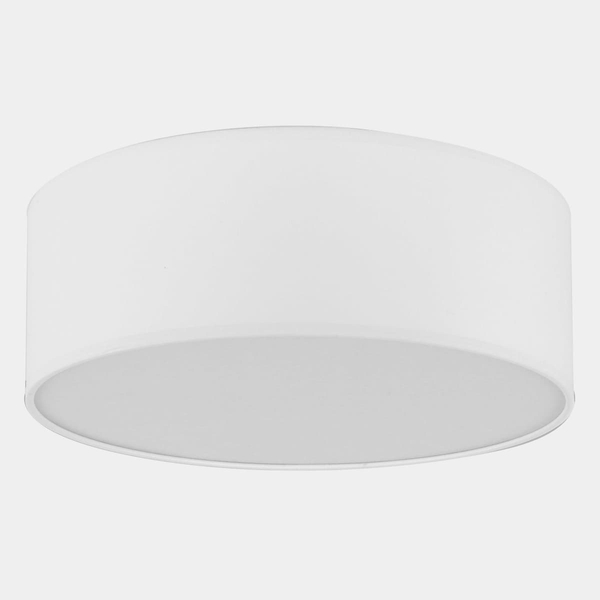 Okrągły plafon do salonu Rondo 1086 TK Lighting z tkaniny metalowy biały