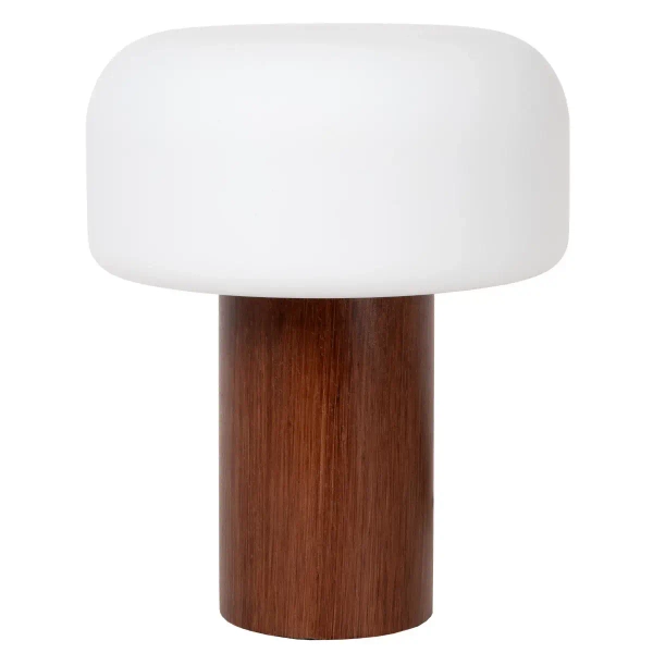 Stołowa lampa grzybek Kenan 10526/01/70 do sypialni drewniana biała