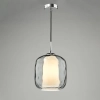 Wisząca szklana lampa Majella MAJ0150 do jadalni przydymiony chrom