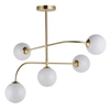 Wielopunktowa lampa sufitowa Otto 75939 kulista mosiądz przezroczysty