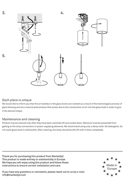 Kulista lampa wiszaca Patera do jadalni ball przezroczysta
