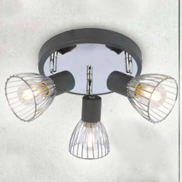 Plafon LAMPA sufitowa MODO 98-61546 Candellux okrągła OPRAWA regulowany SPOT druciane reflektorki chrom czarne