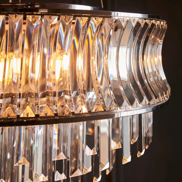 Kryształowa lampa wisząca L&-1104530 srebrny przezroczysty