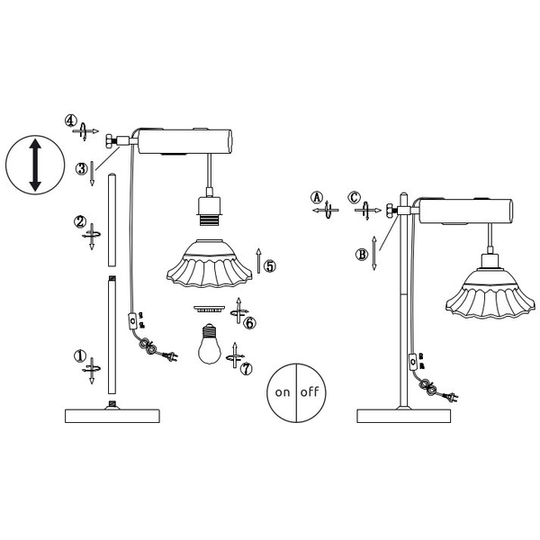 Biurkowa LAMPKA prowansalska JOWITA 54050-1T Globo stojąca LAMPA metalowa  stołowa biała czarna