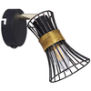 Rustykalna LAMPA ścienna PURRA 54814-1 Globo kinkiet OPRAWA metalowa klatka druciana czarna złota