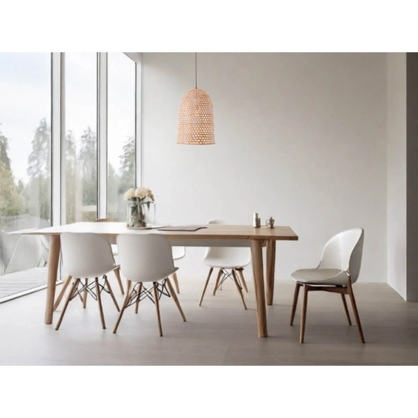 Bambusowa lampa wisząca Palmar LE42123 do kuchni beżowa