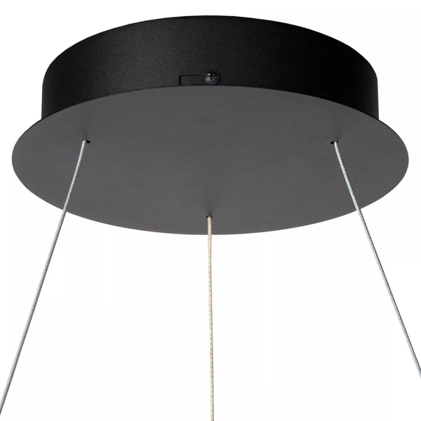 Wisząca lampa salonowa Vidal ring LED 48W 2700K czarny nad stół