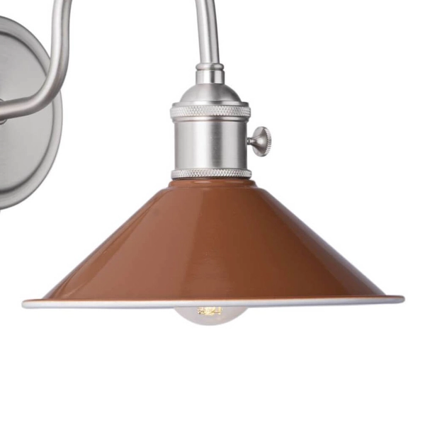 Salonowy kinkiet Hadano HAD0761-08 Dar Lighting antyczny chrom brązowy