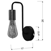 Kinkiet lampa ścienna HERPE 21-66855 metalowa industrialna miedź czarna