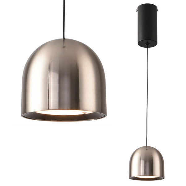 Zwisowa lampa kopuła Petite XC5010-N Step LED 12W 3000K do salonu nikiel