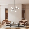 Nowoczesna wisząca lampa Ferral PND-75075-8-BK-WG do jadalni czarna biała
