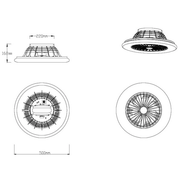 Wentylator sufitowy STRALSUND R62522987 RL Light LED 30W 3000-6500K RGB plafon okrągły srebrny
