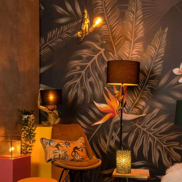 Dekoracyjna lampa wisząca CHIMP 10402/01/30 Lucide małpka złota czarna